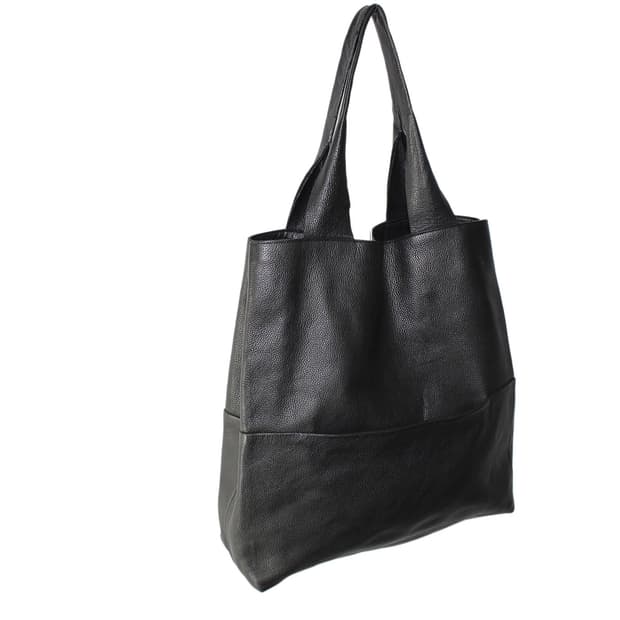 COS 카우하이드 레더 토트백