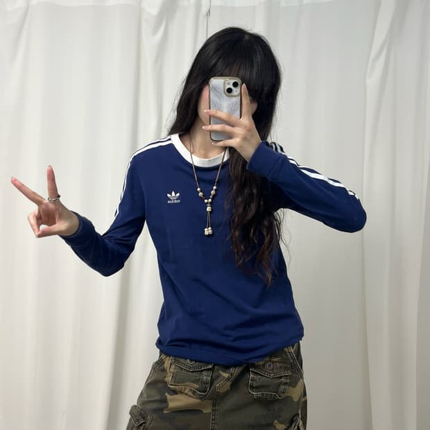 Adidas navy firebird long sleeve