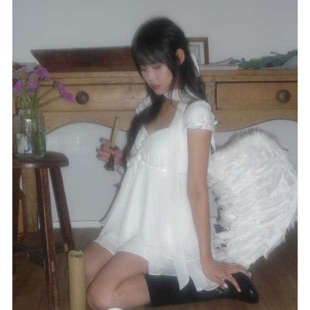 엔젤넘버555 스노우 엔젤 블라우스 Snow angel blouse