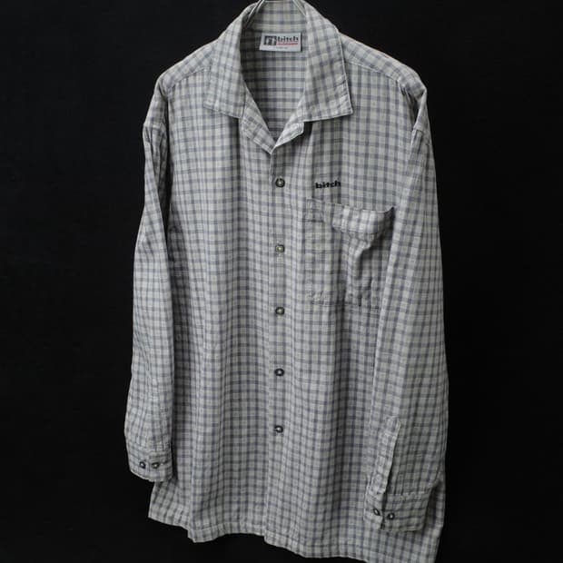 비치스케이트보드 체크셔츠