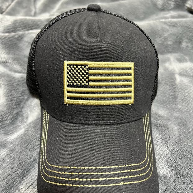 미국 국기 패치 카모 트러커캡