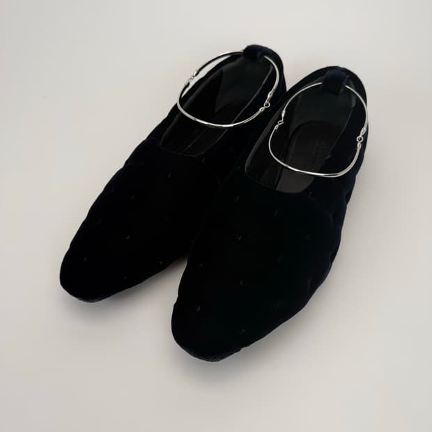 질샌더 링 벨벳 플렛슈즈 40