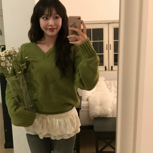 클라우드이모션 마이크로 레이어드 레이스 벨트 스커트 