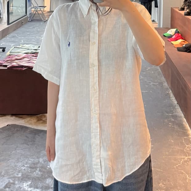 폴로 랄프로렌 화이트 반팔 셔츠 H3273