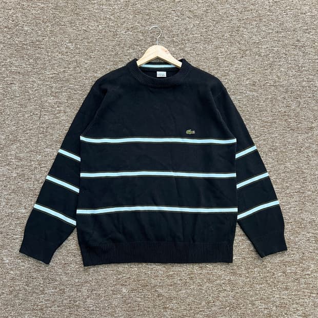 라코스테 스트라이프 울 니트 M