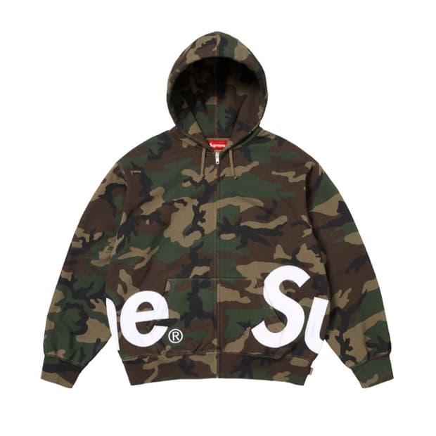 정품)25ss슈프림 카모 후드집업 M