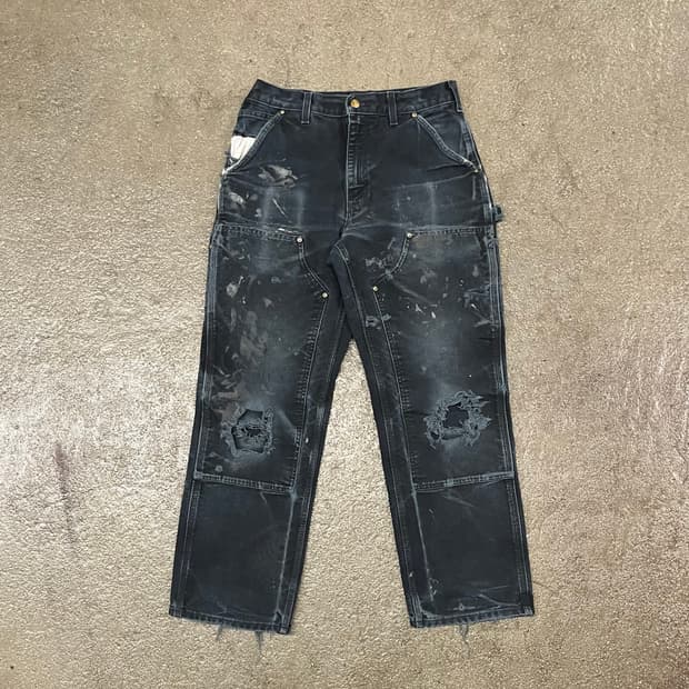 Carhartt 블랙 더블니 팬츠 (30“)