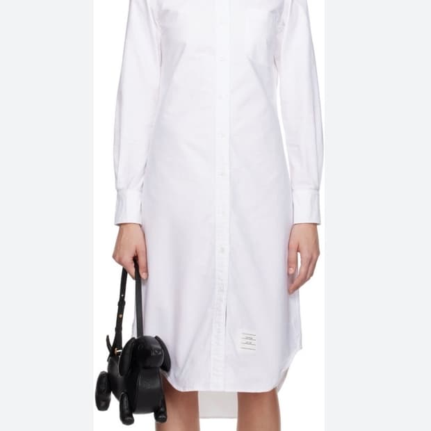 톰브라운 여성 스트라이프 셔츠 미디 드레스 원피스(42/