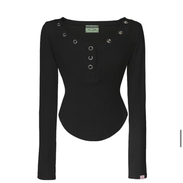 플리즈노팔로우 버니탑 블랙