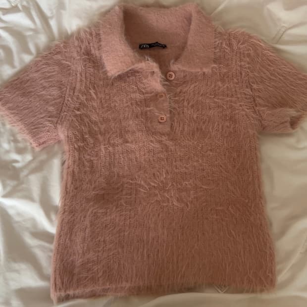 Zara 자라 플러피 반팔 니트