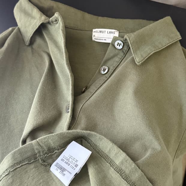 헬무트랭 96‘s coated cotton shirts