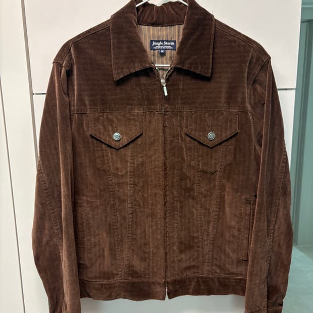 빈티지 브라운 코듀로이 집업 블루종 100사이즈