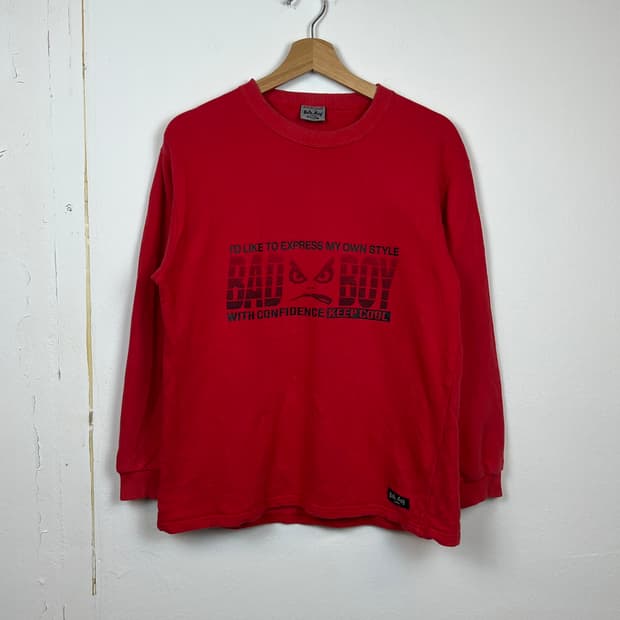 Bad Boy 레드 프린팅 맨투맨 160