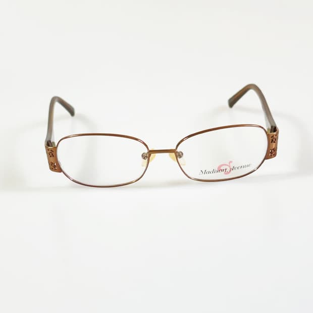 MADDISON AVENUE 슬림 스퀘어 메탈 빈티지 안경