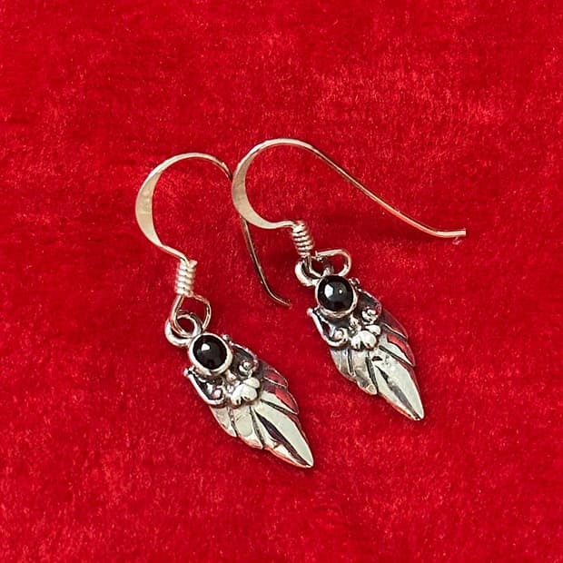 Vintage onyx 925silver earring