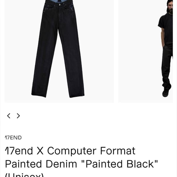 구해요) 17end computer format painted denim