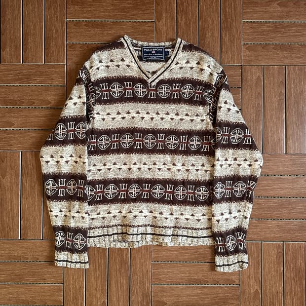90‘s Polo sport native v-neck knit