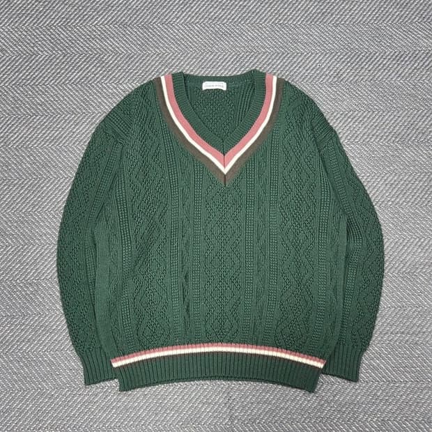 corn hill 브이넥 뜨개 울 니트 v1374