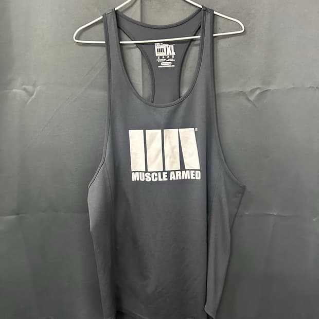 머슬암드 헬스 민소매 드라이 탱크탑