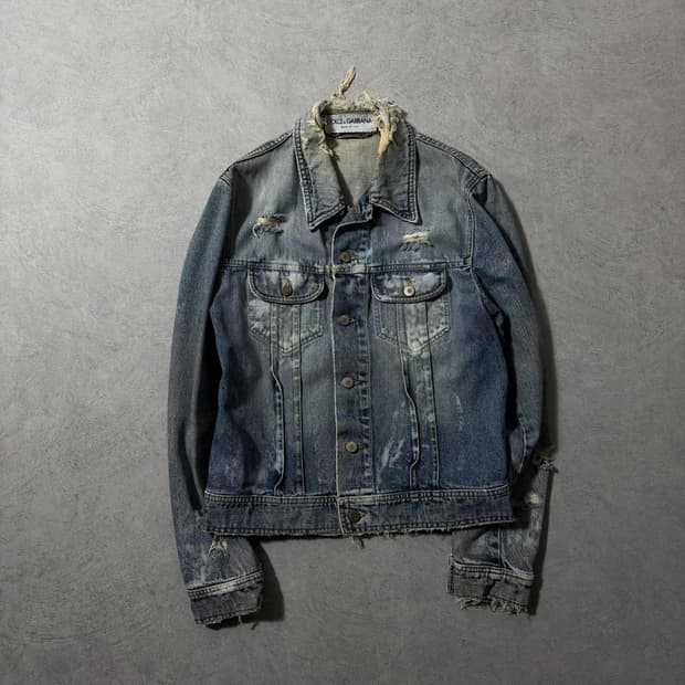 02AW 돌체앤가바나 디스트로이드 데님자켓