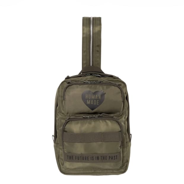 휴먼메이드 원 숄더백 올리브 드랩