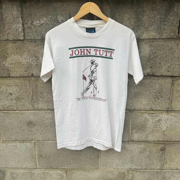 90s 빈티지 골프 프린팅 싱글스티치 반팔 티셔츠
