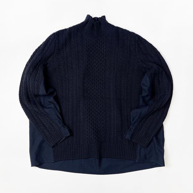 시스템 20ss 니트 배색 오버 티셔츠 PR2084