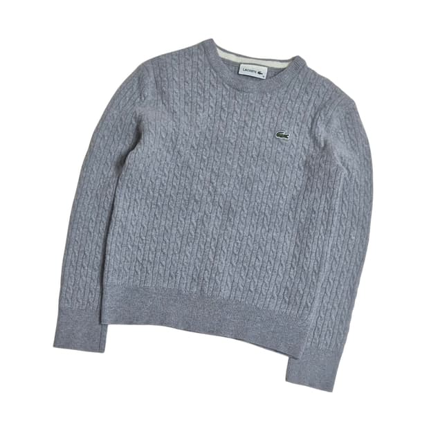 라코스테 울 꽈배기 니트