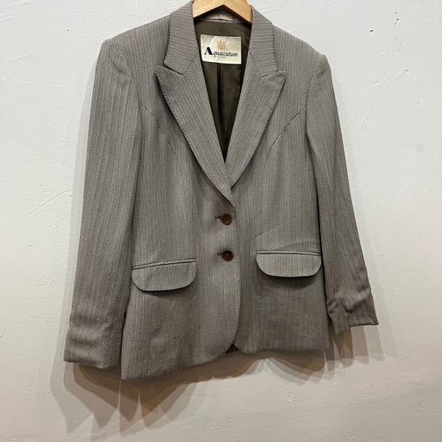 아쿠아스큐텀 울 헤링본 자켓 우먼즈 Made in PORTUGAL