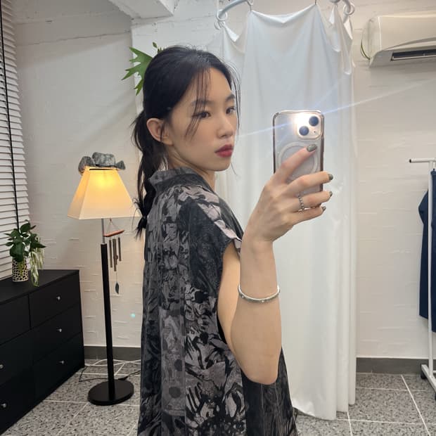 딥 빈티지 판초 슬리브리스