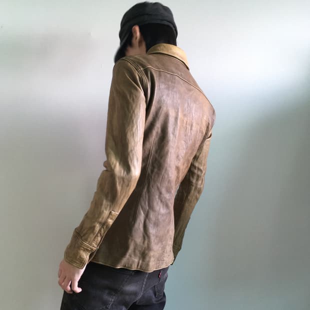 Isamu Katayama Backlash leather shirt