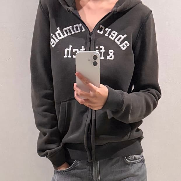 아베크롬비 초코 브라운 후드집업