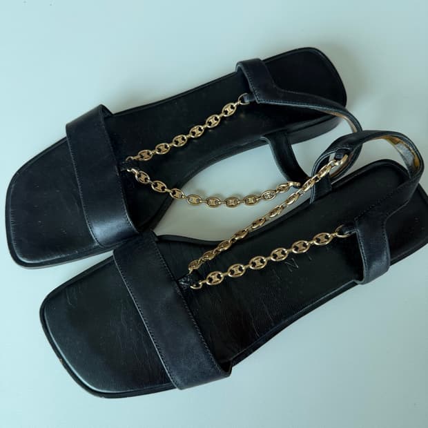 빈티지 셀린느 체인 샌들