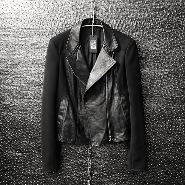 레더 믹스 라이더자켓