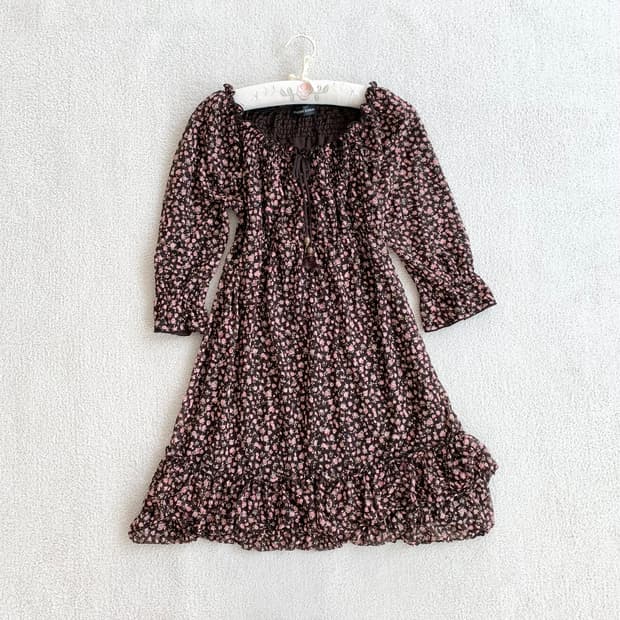 헬씨카렌 ♥ 딸기초코 히메카지 잔꽃 원피스