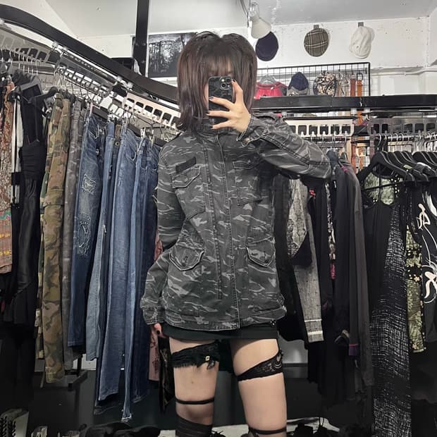 에어워크 버클 카모 자켓