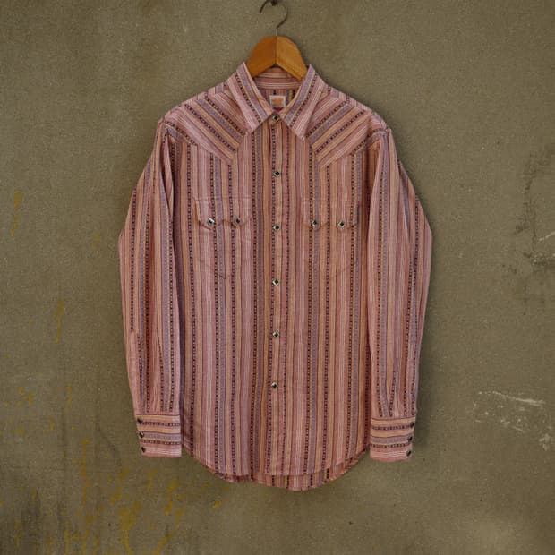 슈가 케인 아즈텍 패턴 웨스턴 셔츠