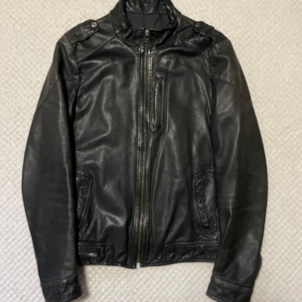 광희시장 웨스턴 무드 램스킨 양가죽 레더 자켓 브라운