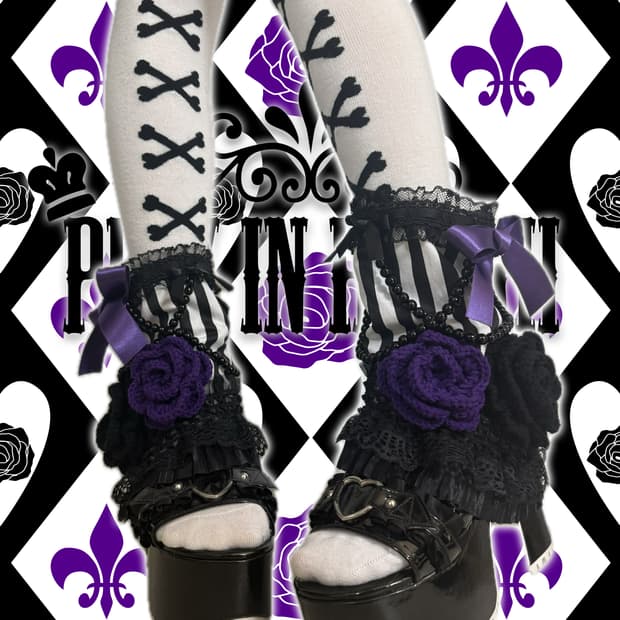 뜨개 플라워 레그워머 + 에이프런 ✦