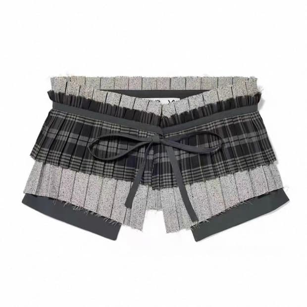 Open yy 레이어드 스커트 벨트