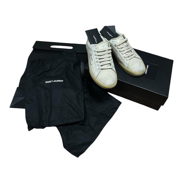 Saint Laurent 로고 자수 디스 스니커즈