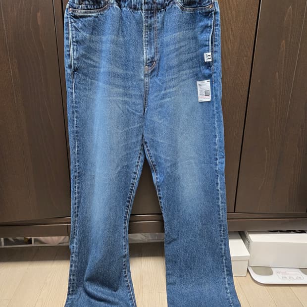 미하라 야스히로 로고 패치 루즈핏 데님 50사이즈