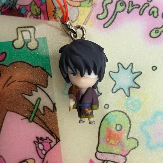 은혼 타카스기 신스케 마츠리 고전 피규어 스트랩 키링