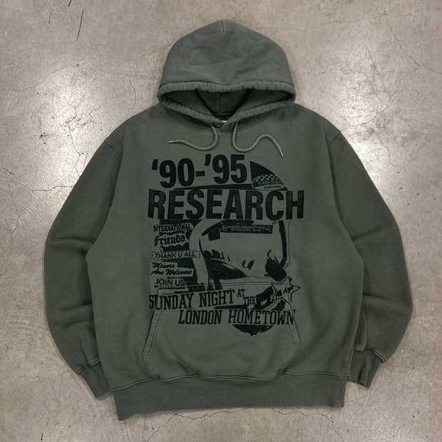 비바스튜디오 카키 컬러 빅로고 후드티