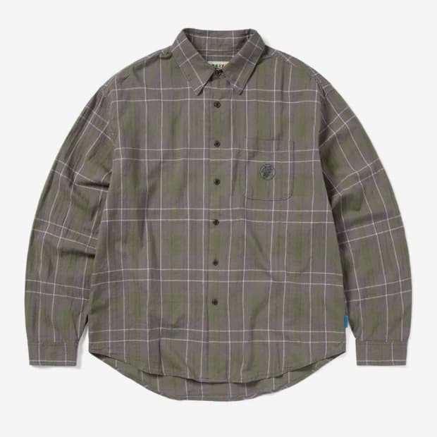 디스이즈네버댓 GD Lightning Bear Plaid Shirt