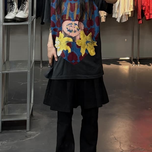 빈티지 너바나 ♡ 하트 그래픽 반팔 A3719