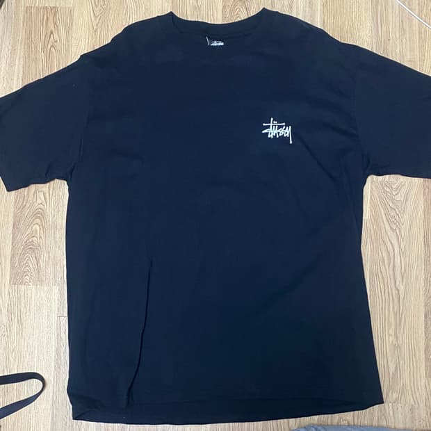 스투시 반팔티  블랙 L