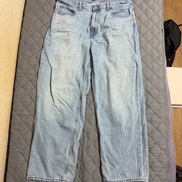 유니클로 와이드 데님팬츠 36