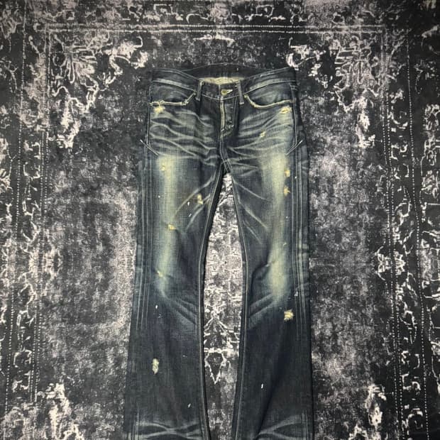 gostar de fuga 워싱 블랙탭 부츠컷 팬츠