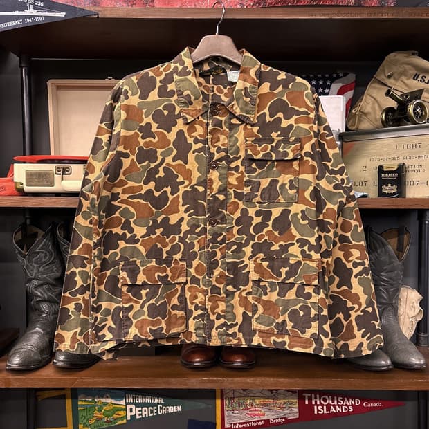 70~80s Kmart 덕헌터 카모 밀리터리 퍼티그 자켓 N1136